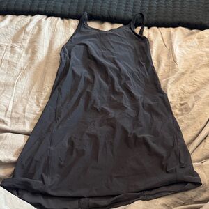 lululemon athletica See through Charcoal Tank Top with Cross back